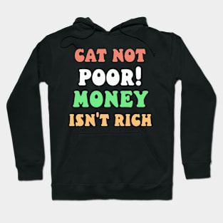 Cat not poor! Money isn't rich! Hoodie